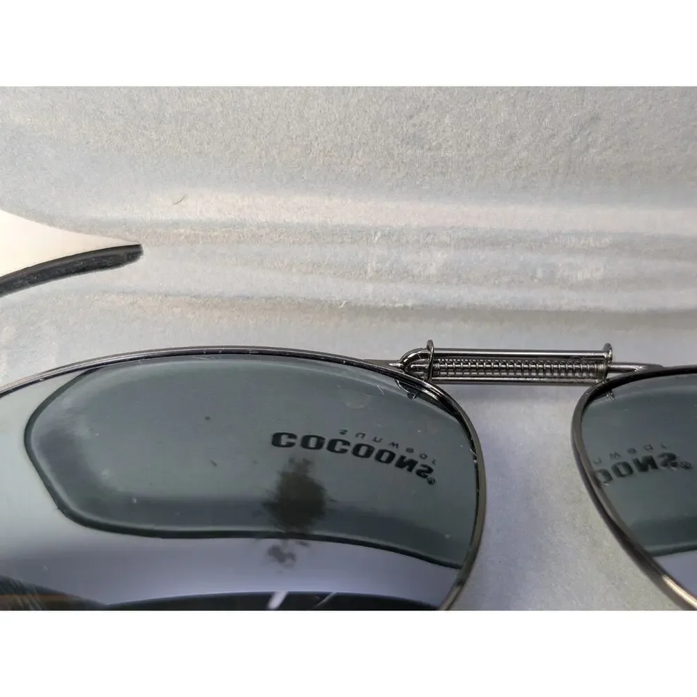Cocoons Sunwear Polarized Clip On Sunglasses W/ Hard Case Zip Case Sleeve